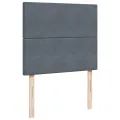 cadre de lit et matelas gris foncé 120x190cm velours