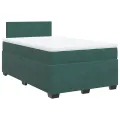 cadre de lit avec matelas vert foncé 120x190 cm