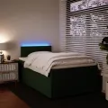 cadre de lit avec matelas vert foncé 120x190 cm