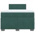 cadre de lit avec matelas vert foncé 120x190 cm