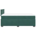 cadre de lit avec matelas vert foncé 120x190 cm
