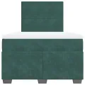 cadre de lit avec matelas vert foncé 120x190 cm