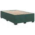 cadre de lit avec matelas vert foncé 120x190 cm
