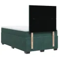 cadre de lit avec matelas vert foncé 120x190 cm