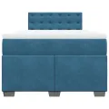 cadre de lit et matelas bleu 120x190 cm velours