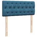 cadre de lit et matelas bleu foncé 120x190cm velours