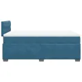 cadre de lit et matelas bleu foncé 120x190cm velours