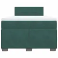 cadre de lit avec matelas vert foncé 120x190 cm