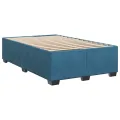 cadre de lit et matelas bleu foncé 120x190cm velours