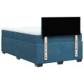 cadre de lit et matelas bleu foncé 120x190cm velours