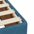 cadre de lit et matelas bleu foncé 120x190cm velours