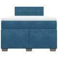 cadre de lit et matelas bleu 120x190 cm velours