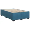 cadre de lit et matelas bleu 120x190 cm velours