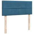 cadre de lit et matelas bleu 120x190 cm velours