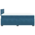 cadre de lit et matelas bleu 120x190 cm velours