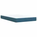 cadre de lit et matelas bleu 120x190 cm velours