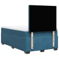 cadre de lit et matelas bleu 120x190 cm velours