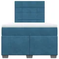 cadre de lit et matelas bleu 120x190 cm velours