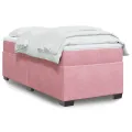 cadre de lit avec matelas Rose 90x200 cm Velours