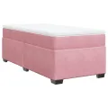 cadre de lit avec matelas Rose 90x200 cm Velours