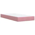 cadre de lit avec matelas Rose 90x200 cm Velours