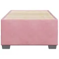 Cadre de lit sans matelas rose 100x200 cm velours
