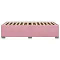 Cadre de lit sans matelas rose 100x200 cm velours