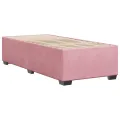 Cadre de lit sans matelas rose 100x200 cm velours