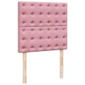 cadre de lit avec matelas Rose 100x200 cm Velours