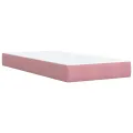 cadre de lit avec matelas Rose 100x200 cm Velours