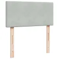 cadre de lit et matelas Gris clair 100x200cm Velours