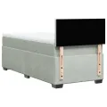 cadre de lit et matelas Gris clair 100x200cm Velours