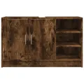 Armoire d'évier chêne fumé 90x29x55 cm bois d'ingénierie
