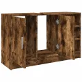 Armoire d'évier chêne fumé 90x29x55 cm bois d'ingénierie