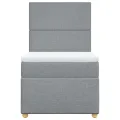 cadre de lit avec matelas gris clair 80x200 cm tissu