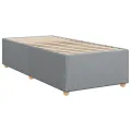 cadre de lit avec matelas gris clair 80x200 cm tissu