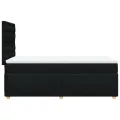 cadre de lit et matelas Noir 80x200 cm Tissu