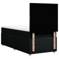 cadre de lit et matelas Noir 80x200 cm Tissu