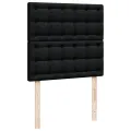cadre de lit et matelas Noir 80x200 cm Tissu