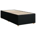 cadre de lit et matelas Noir 80x200 cm Tissu