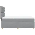 cadre de lit avec matelas gris clair 80x200 cm tissu