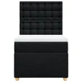 cadre de lit et matelas Noir 80x200 cm Tissu