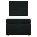cadre de lit et matelas Noir 80x200 cm Tissu
