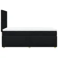 cadre de lit et matelas Noir 80x200 cm Tissu