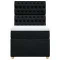 cadre de lit et matelas Noir 80x200 cm Tissu