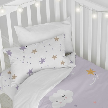 Duvet cover set HappyFriday Moshi Moshi Moons Multicolour Baby Crib 2