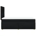 cadre de lit et matelas Noir 80x200 cm Tissu