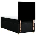 cadre de lit et matelas Noir 80x200 cm Tissu