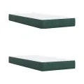 cadre de lit et matelas Vert foncé 200x200cm Velours