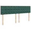 cadre de lit et matelas Vert foncé 200x200cm Velours